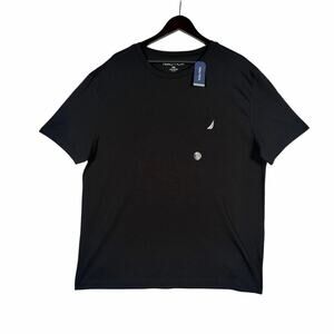 Nautica T-Shirt Mens Black XXL SS Crew Neck Casual Summer Streetwear Resort